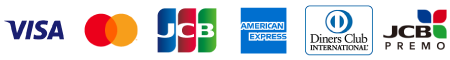 VISA・MasterCard・JCB・AMERICAN EXPRESS・DinersClub・JCB Premo
